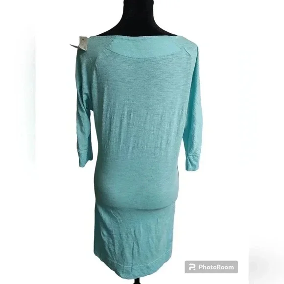 MINT! Lilly Pulitzer XS Blue Cassie Boatneck T-Shirt Dress Stretch Jersey Cotton - Picture 2 of 4